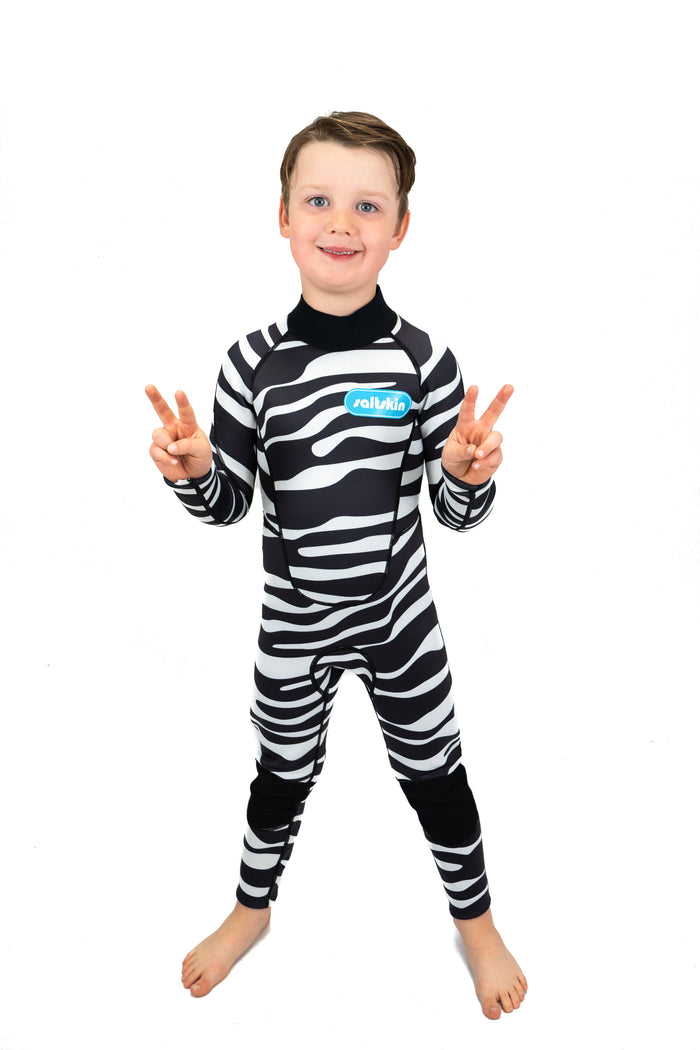 Saltskin Zebra 3/2 mm Full Kid wetsuit Flat lock