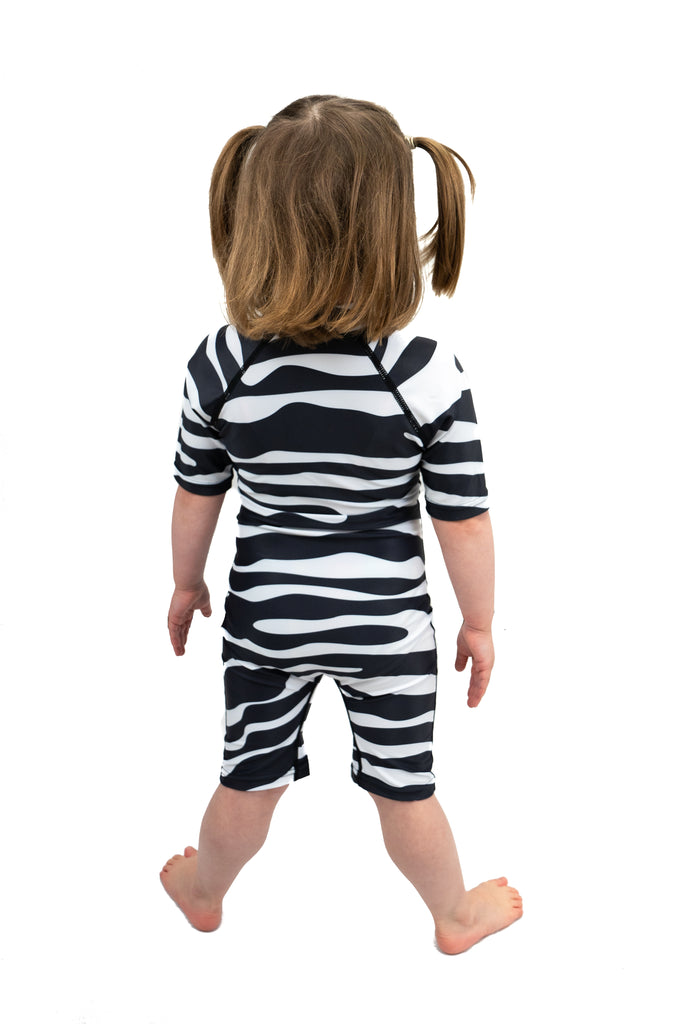 Saltskin Zebra Kid Sun suit shorty