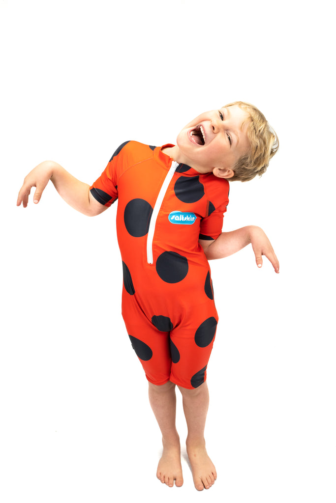 Saltskin Ladybird Kid Sun Suit shorty
