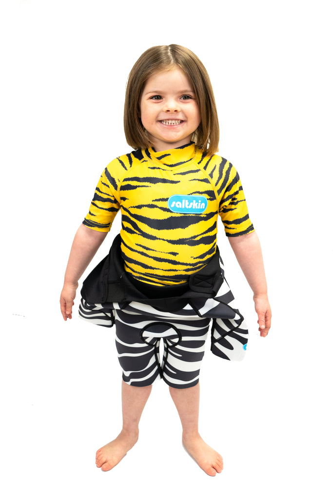 Saltskin Tiger Kid Sun vest short sleeves