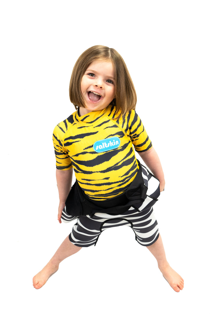 Saltskin Tiger Kid Sun vest short sleeves
