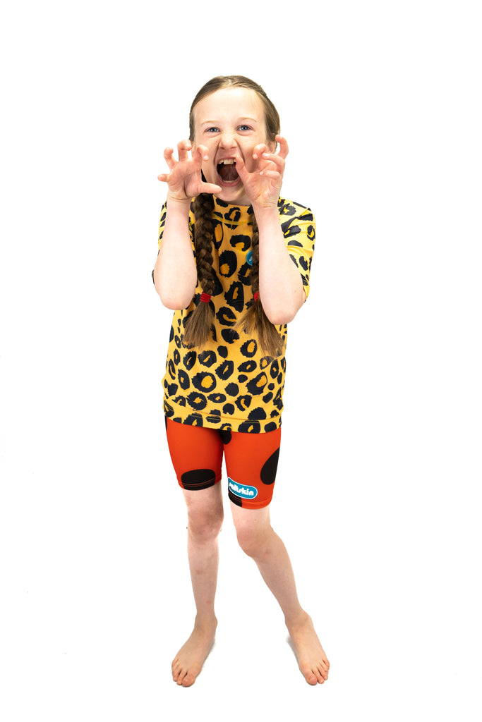 Saltskin Leopard Kid Sun vest short sleeves