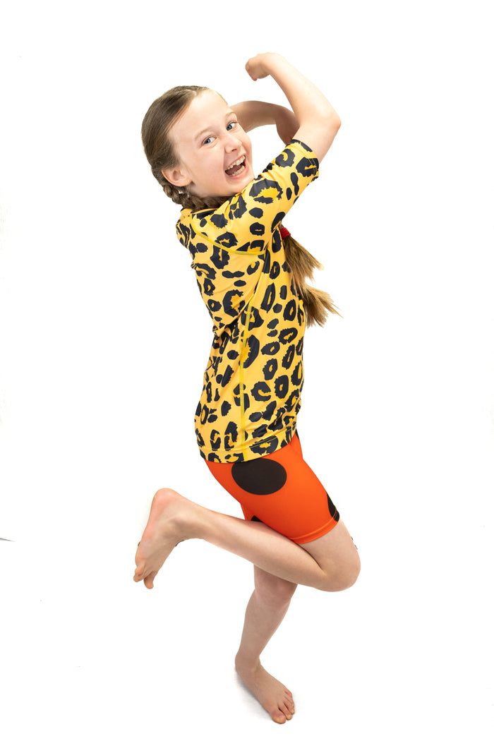 Saltskin Leopard Kid Sun vest short sleeves