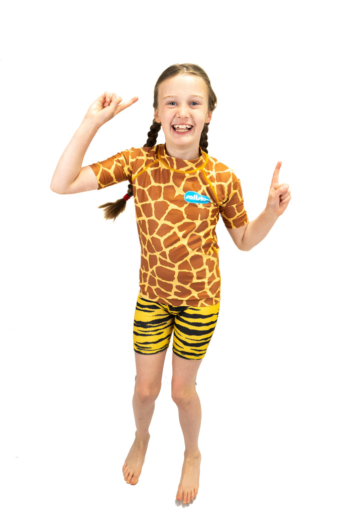 Saltskin Giraffe Kid Sun vest short sleeves