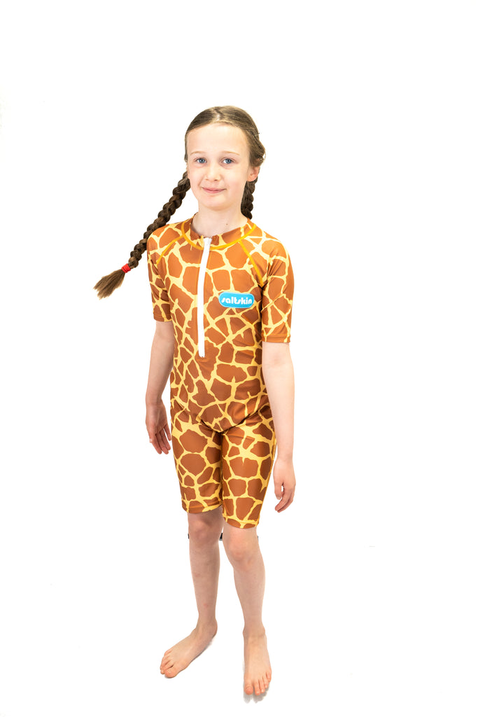 Saltskin Giraffe Kid Sun suit shorty