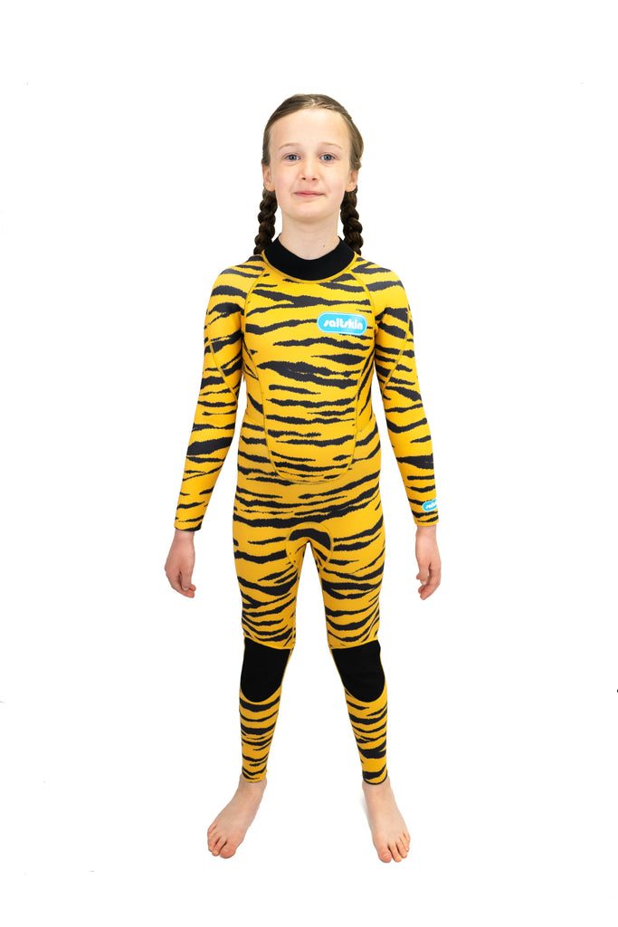 Saltskin Tiger 3/2 mm Full Kid wetsuit Flat lock