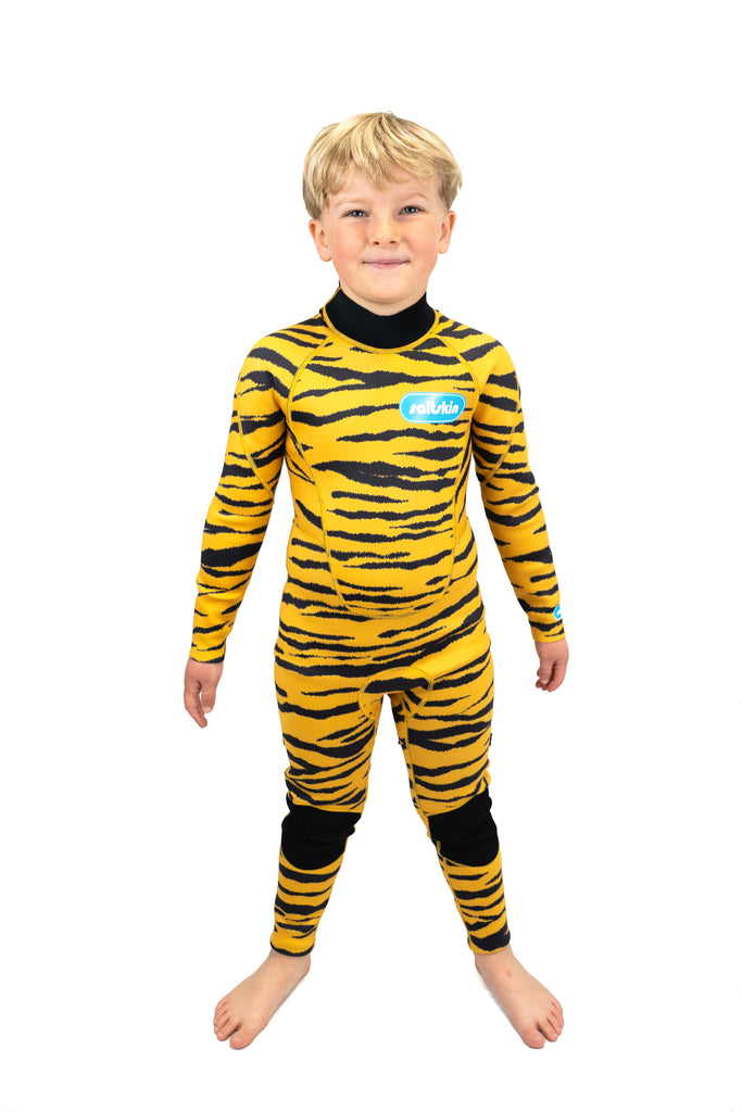 Saltskin Tiger 3/2 mm Full Kid wetsuit Flat lock