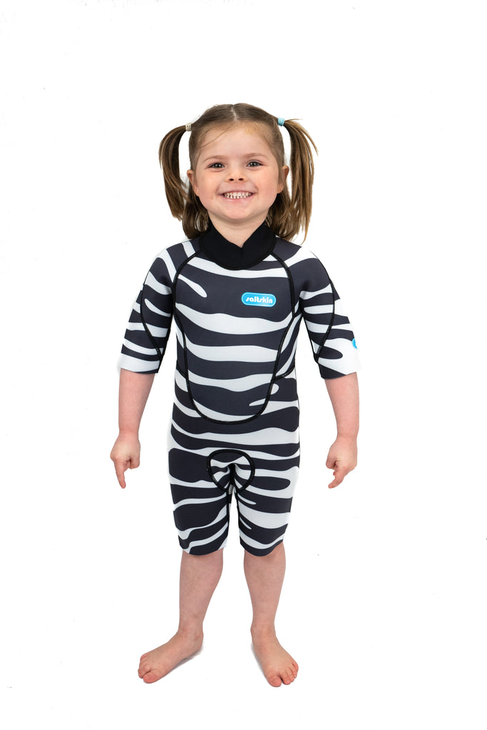 Saltskin Zebra 2/2 mm Kid shorty wetsuit Flat lock