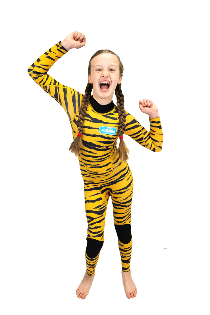 Saltskin Tiger 3/2 mm Full Kid wetsuit Flat lock