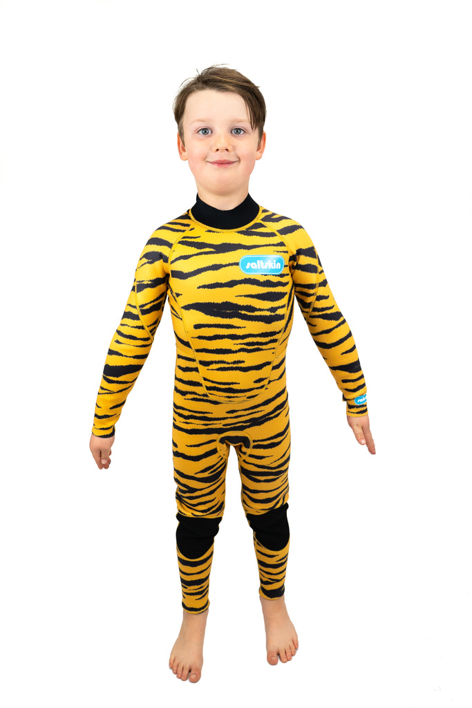 Saltskin Tiger 3/2 mm Full Kid wetsuit Flat lock
