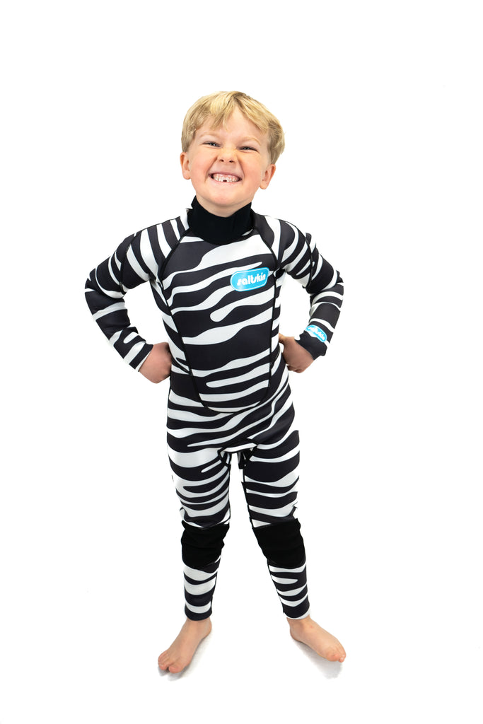 Saltskin Zebra 3/2 mm Full Kid wetsuit Flat lock