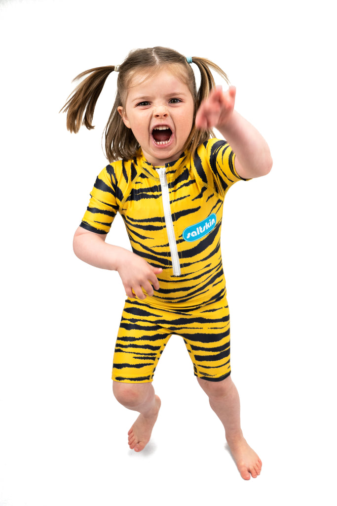 Saltskin Tiger Kid Sun suit shorty