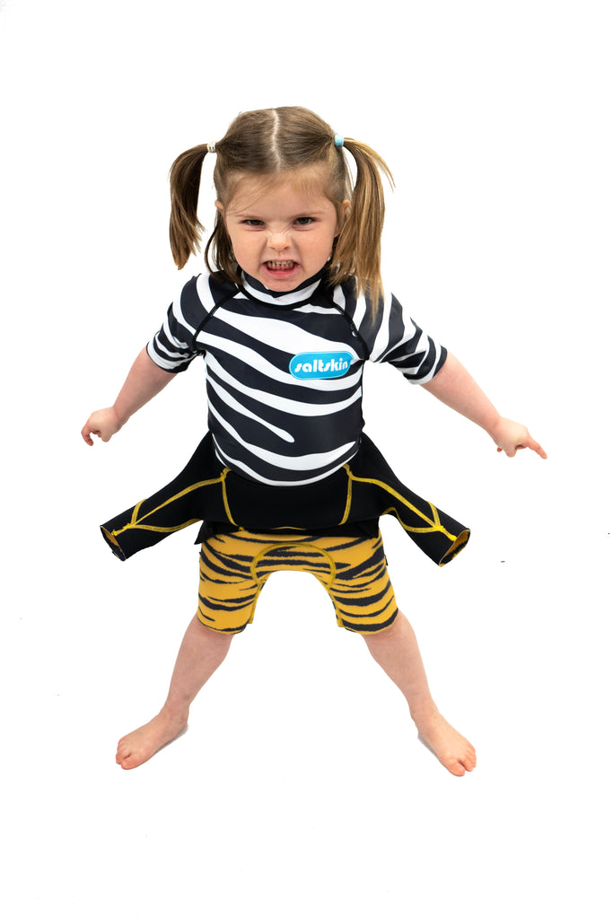 Saltskin Zebra Kid Sun vest short sleeves
