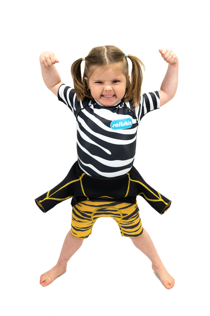 Saltskin Zebra Kid Sun vest short sleeves