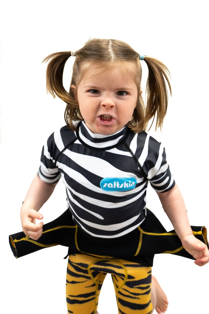 Saltskin Zebra Kid Sun vest short sleeves